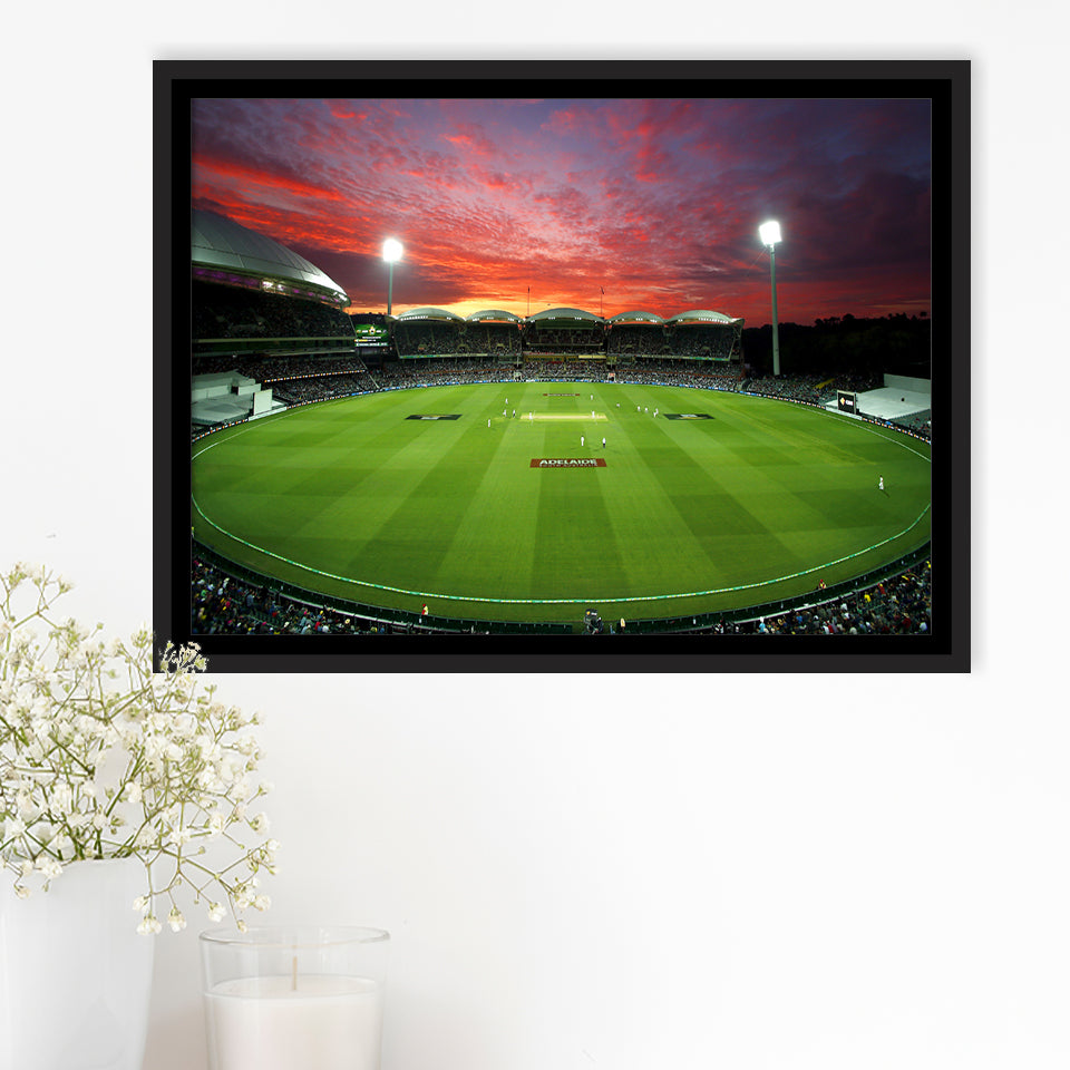 Adelaide Oval Stadium at Night, Stadium Canvas, Sport Art, Gift for him, Framed Canvas Prints Wall Art Decor, Framed Picture