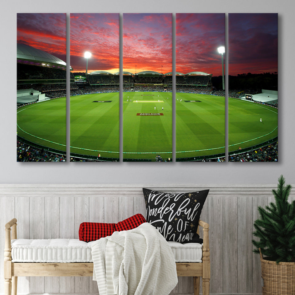 Adelaide Oval Stadium at Night, Stadium Canvas, Sport Art, Gift for him, Multi Panels B, Canvas Prints Wall Art Decor
