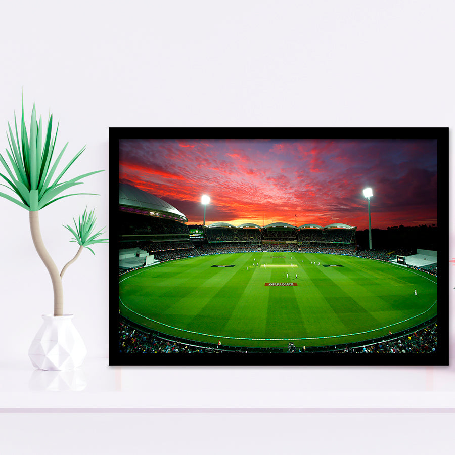 Adelaide Oval Stadium at Night, Stadium Canvas, Sport Art, Gift for him, Framed Art Prints Wall Art Decor, Framed Picture