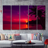 Aesthetic Sunset 5 Pieces B Canvas Prints Wall Art - Painting Canvas, Multi Panels,5 Panel, Wall Decor