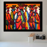 African Abstract African Art Framed Art Print Wall Decor - Painting Art, Framed Picture, Home Decor