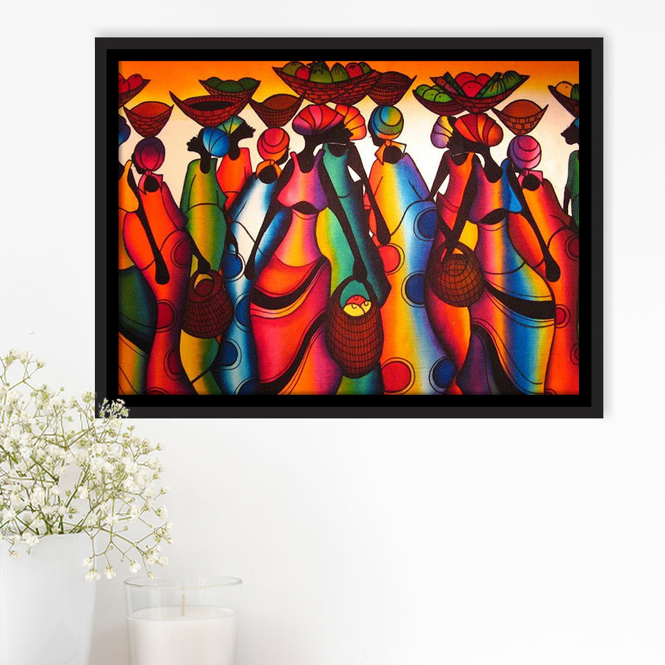 African Abstract African Art Framed Canvas Prints Wall Art - Painting Canvas,Framed Picture,Home Art Wall Decor