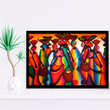 African Abstract African Art Framed Art Print Wall Decor - Painting Art, Framed Picture, Home Decor