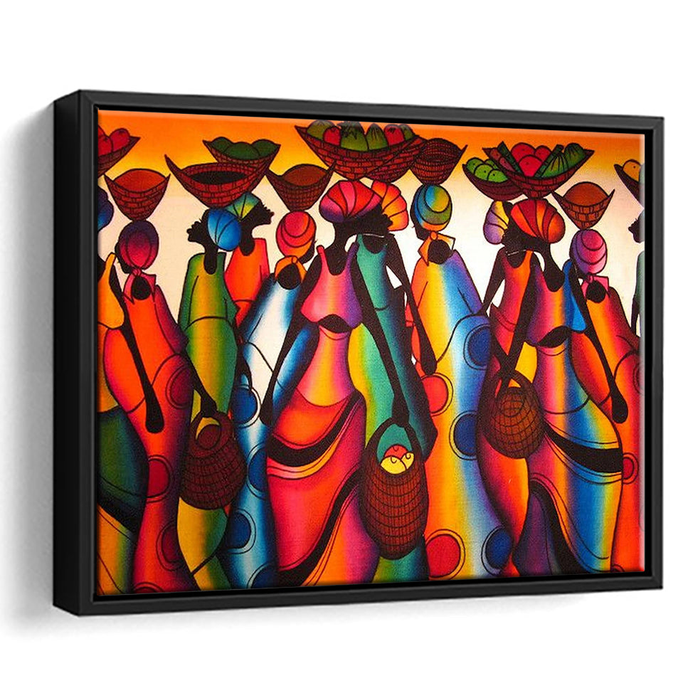 African Abstract African Art Framed Canvas Prints Wall Art - Painting Canvas,Framed Picture,Home Art Wall Decor