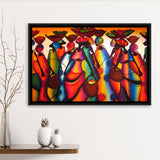 African Abstract African Art Framed Canvas Prints Wall Art - Painting Canvas,Framed Picture,Home Art Wall Decor