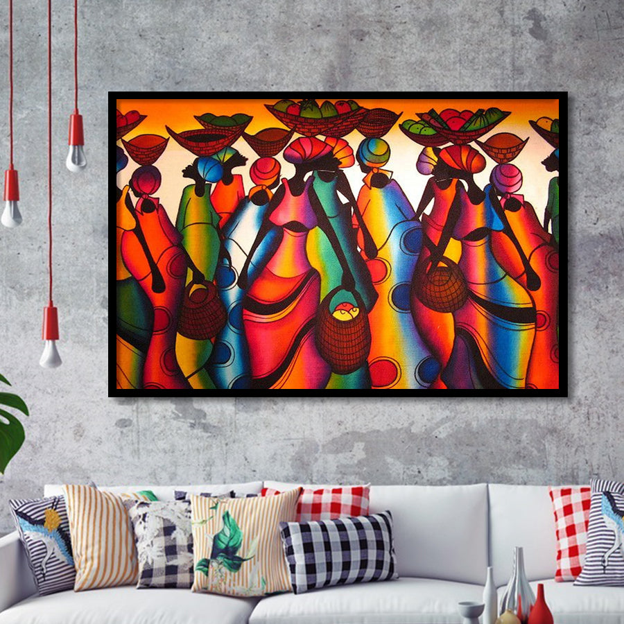 African Abstract African Art Framed Art Print Wall Decor - Painting Art, Framed Picture, Home Decor