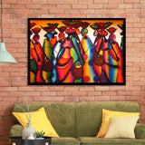 African Abstract African Art Framed Art Print Wall Decor - Painting Art, Framed Picture, Home Decor