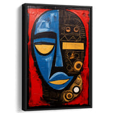 African American Culture Mixed Symbol Acrylic Painting,Framed Canvas Prints,Floating Frame, Wall Art Home Decor