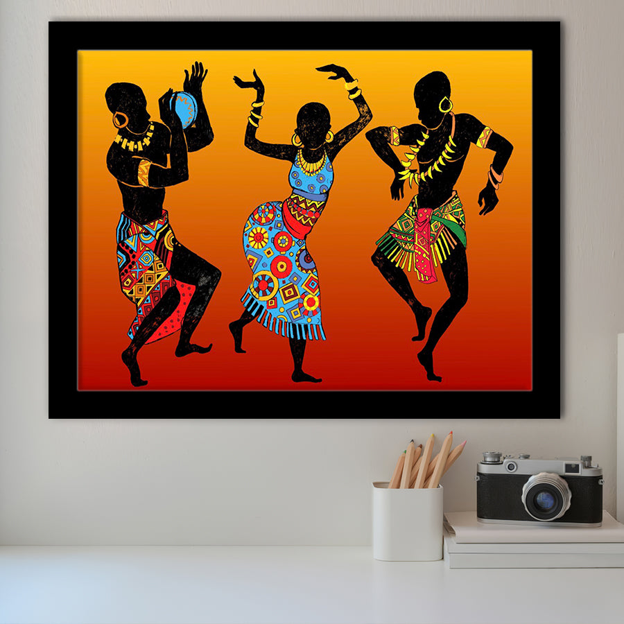 African Art Dance Framed Art Prints Wall Decor - Painting Art, Wall Decor, Framed Picture,Painting Prints, For Sale
