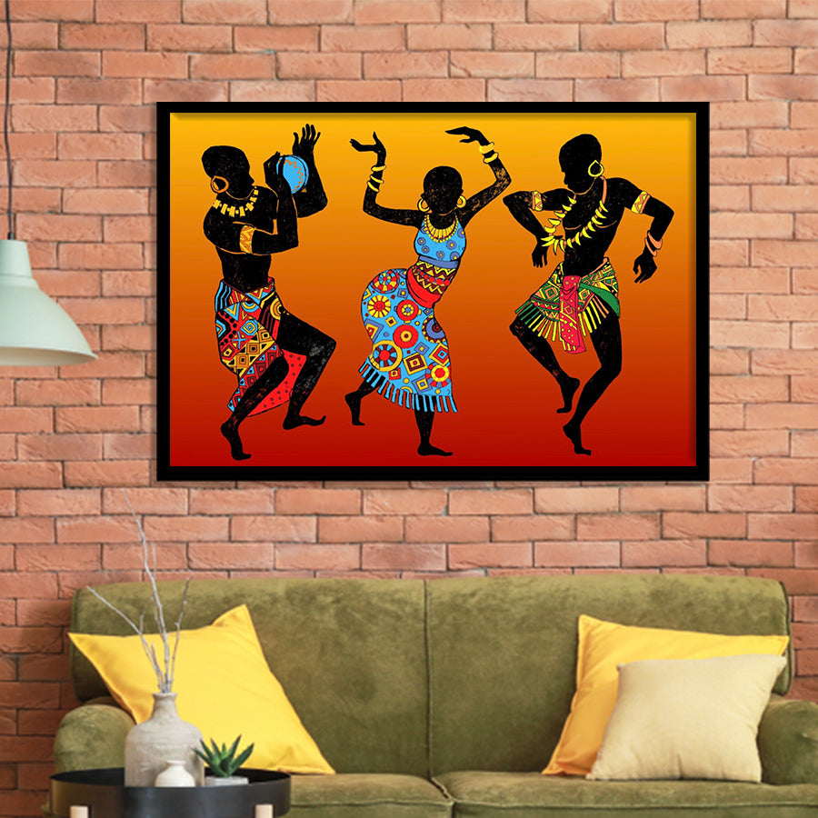 African Art Dance Framed Art Prints Wall Decor - Painting Art, Wall Decor, Framed Picture,Painting Prints, For Sale