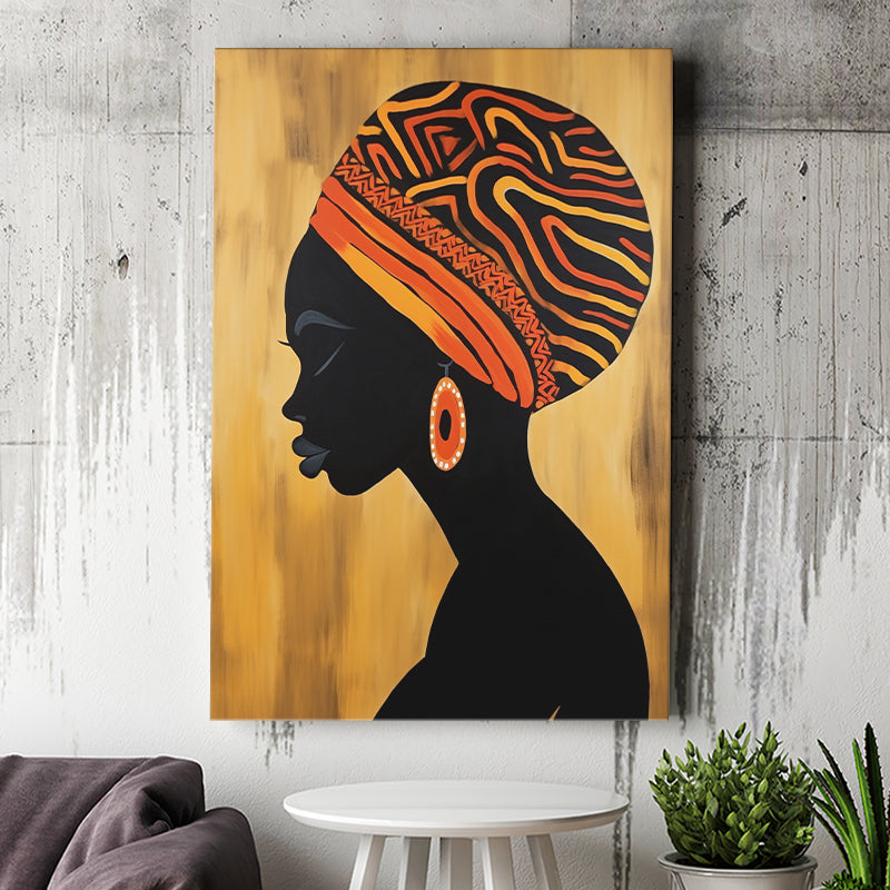 African Black Woman Wall Art, Painting Art, Canvas Prints Wall Art Home Decor