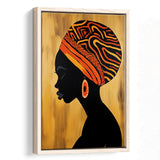 African Black Woman Wall Art,Framed Canvas Prints,Floating Frame, Wall Art Home Decor