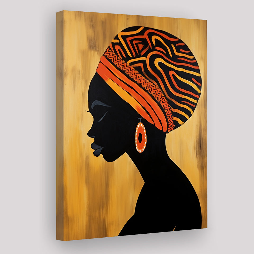 African Black Woman Wall Art, Painting Art, Canvas Prints Wall Art Home Decor
