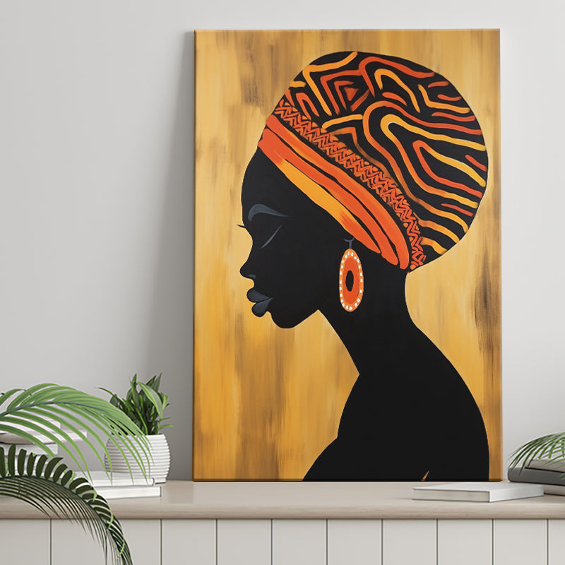 African Black Woman Wall Art, Painting Art, Canvas Prints Wall Art Home Decor