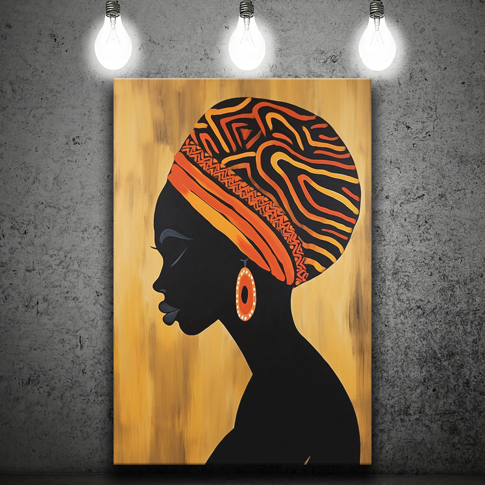 African Black Woman Wall Art, Painting Art, Canvas Prints Wall Art Home Decor