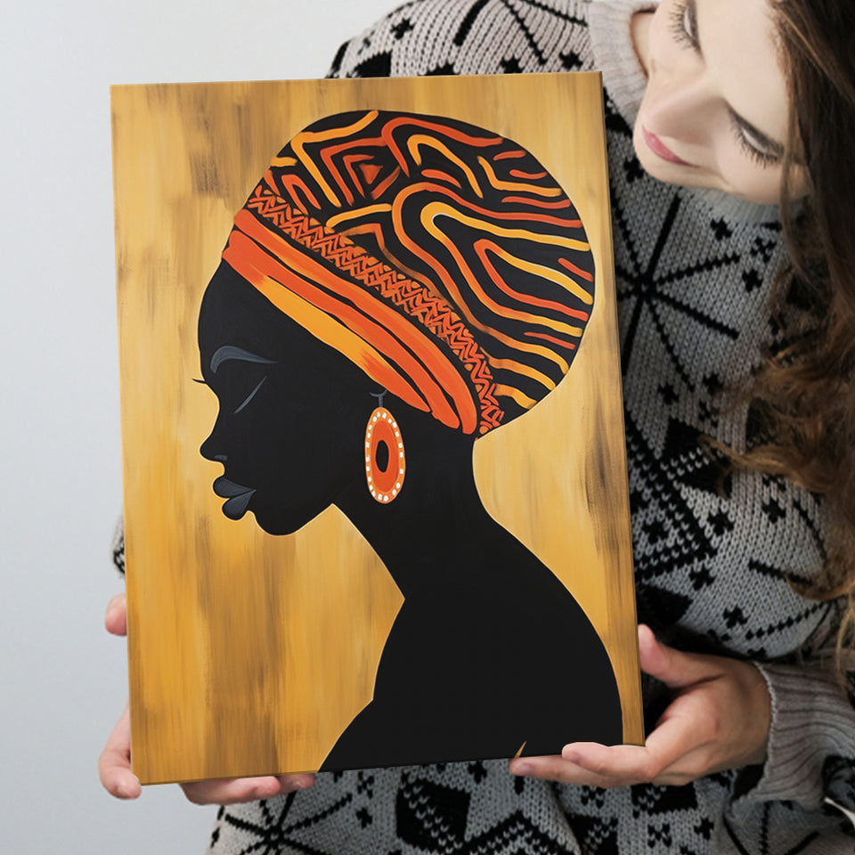 African Black Woman Wall Art, Painting Art, Canvas Prints Wall Art Home Decor