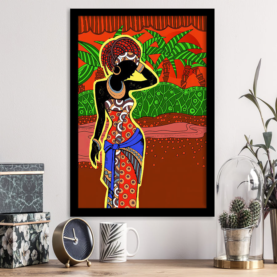 African Culture in Clothing Cuisine Framed Art Prints Wall Decor Pai –  UnixCanvas