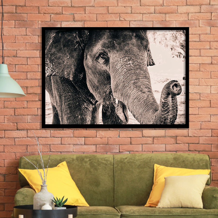 African Elephant Framed Art Prints Wall Art Decor, Framed Picture, Home Decor
