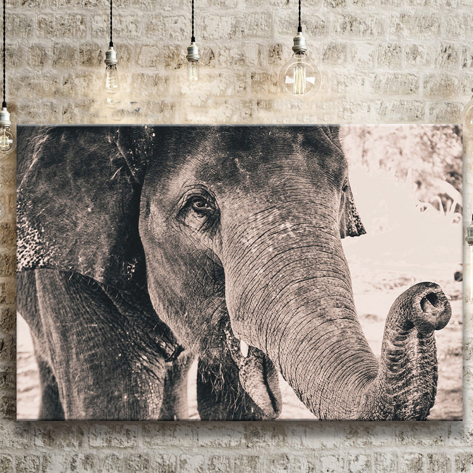 African Elephant Canvas Prints Wall Art Decor - Painting Canvas,Home Decor, Ready to Hang