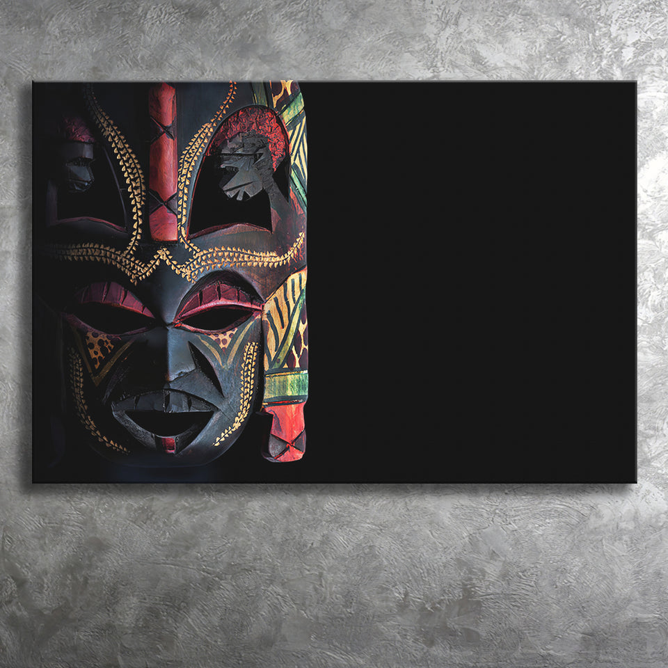 African Ethnic Tribe Mask Canvas Prints Wall Art - Painting Canvas, African Art, Home Wall Decor, Painting Prints, For Sale
