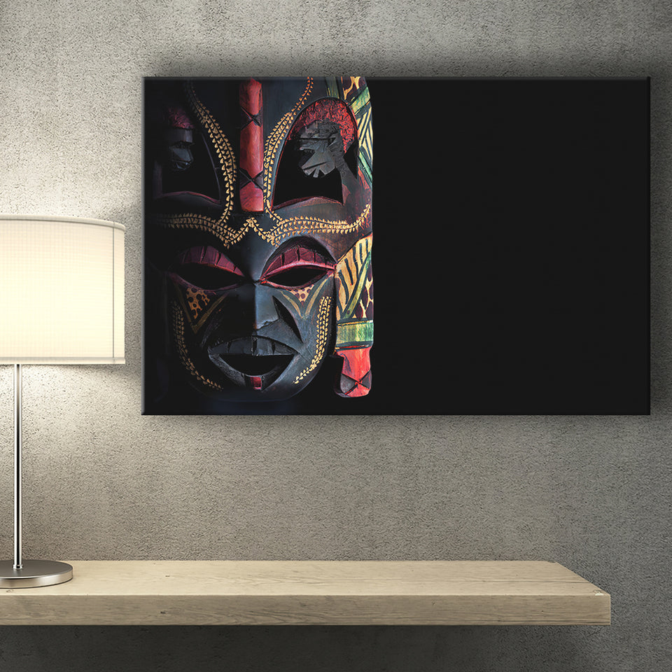 African Ethnic Tribe Mask Canvas Prints Wall Art - Painting Canvas, African Art, Home Wall Decor, Painting Prints, For Sale