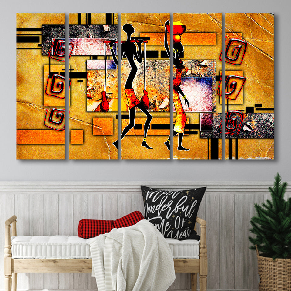 African Ethnic Canvas African Extra Large Canvas Prints Multi Panels B Wall Art Prints Home Decor