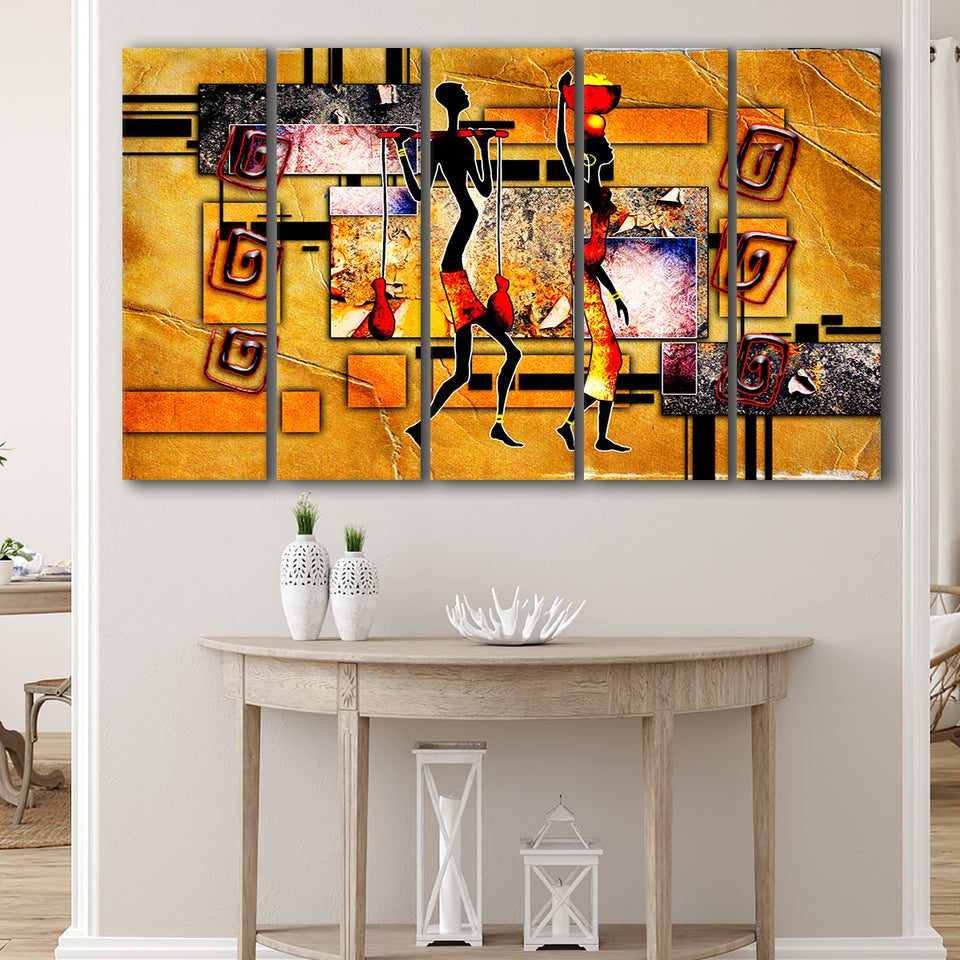 African Ethnic Canvas African Extra Large Canvas Prints Multi Panels B Wall Art Prints Home Decor