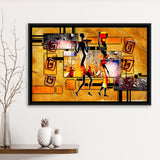 African Ethnic Canvas African Framed Canvas Prints Wall Art Home Decor - Painting Canvas, Black Frame, Framed Picture