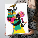 African Expression of Culture Cuisine Canvas Prints Wall Art - Painting Canvas, African Art, Home Wall Decor, Painting Prints, For Sale