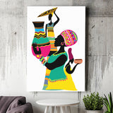 African Expression of Culture Cuisine Canvas Prints Wall Art - Painting Canvas, African Art, Home Wall Decor, Painting Prints, For Sale