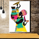 African Expression of Culture Cuisine Canvas Prints Wall Art - Painting Canvas, African Art, Home Wall Decor, Painting Prints, For Sale
