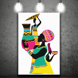 African Expression of Culture Cuisine Canvas Prints Wall Art - Painting Canvas, African Art, Home Wall Decor, Painting Prints, For Sale