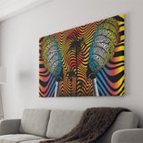 African Fabric Batik Style Optical Canvas Prints Wall Art - Painting Canvas, African Art, Home Wall Decor, Painting Prints, For Sale