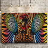 African Fabric Batik Style Optical Canvas Prints Wall Art - Painting Canvas, African Art, Home Wall Decor, Painting Prints, For Sale