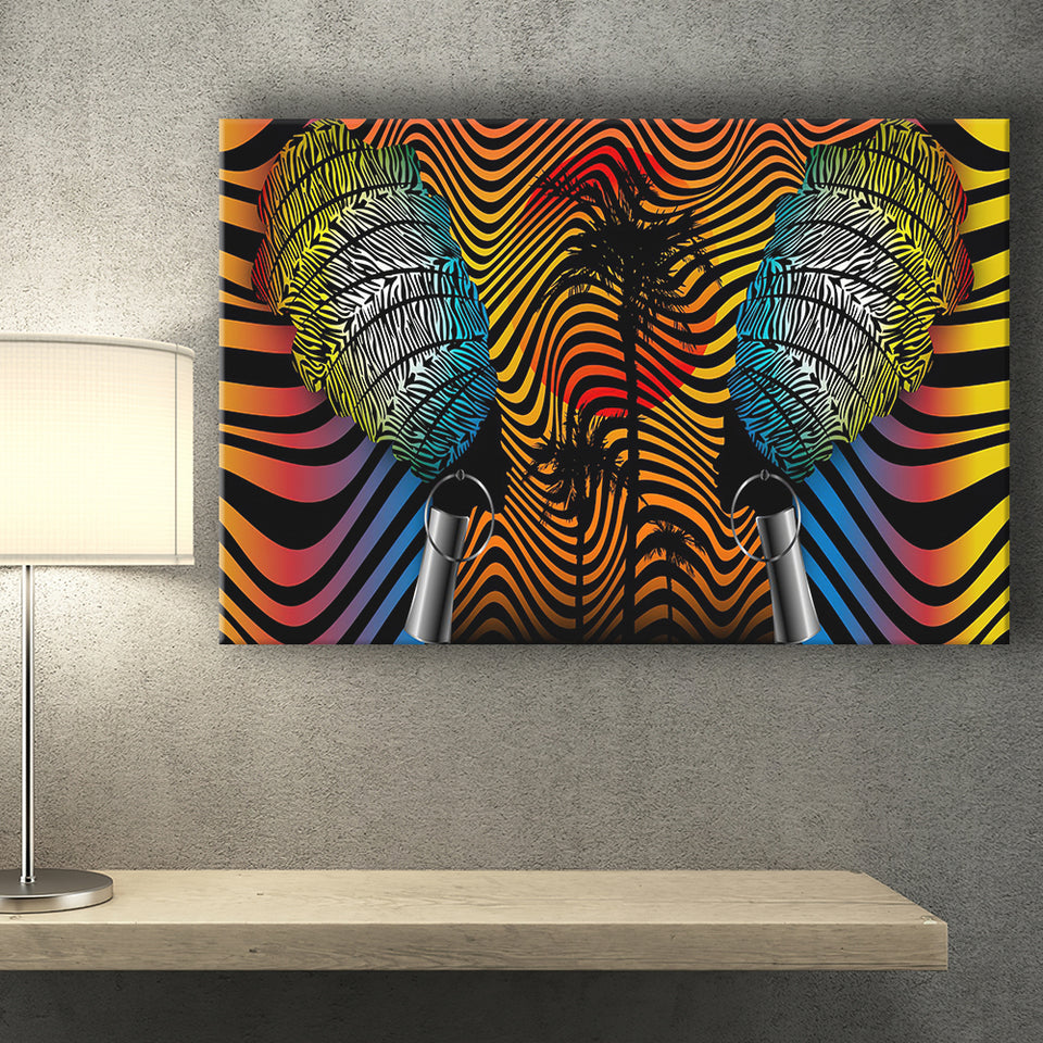 African Fabric Batik Style Optical Canvas Prints Wall Art - Painting Canvas, African Art, Home Wall Decor, Painting Prints, For Sale