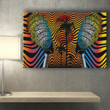 African Fabric Batik Style Optical Canvas Prints Wall Art - Painting Canvas, African Art, Home Wall Decor, Painting Prints, For Sale