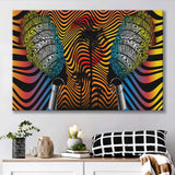 African Fabric Batik Style Optical Canvas Prints Wall Art - Painting Canvas, African Art, Home Wall Decor, Painting Prints, For Sale