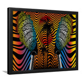 African Fabric Batik Style Optical Framed Art Prints Wall Decor - Painting Prints, African Art, Home Decor, Framed Picture, For Sale