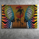 African Fabric Batik Style Optical Canvas Prints Wall Art - Painting Canvas, African Art, Home Wall Decor, Painting Prints, For Sale