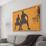 African Folk Dance Ethnic Tribe Canvas Prints Wall Art - Painting Canvas, African Art, Home Wall Decor, Painting Prints, For Sale