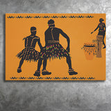 African Folk Dance Ethnic Tribe Canvas Prints Wall Art - Painting Canvas, African Art, Home Wall Decor, Painting Prints, For Sale