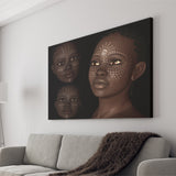 African Girl Beauty in Digital Style Canvas Prints Wall Art - Painting Canvas, African Art, Home Wall Decor, Painting Prints, For Sale