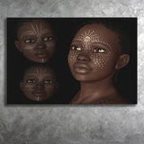 African Girl Beauty in Digital Style Canvas Prints Wall Art - Painting Canvas, African Art, Home Wall Decor, Painting Prints, For Sale
