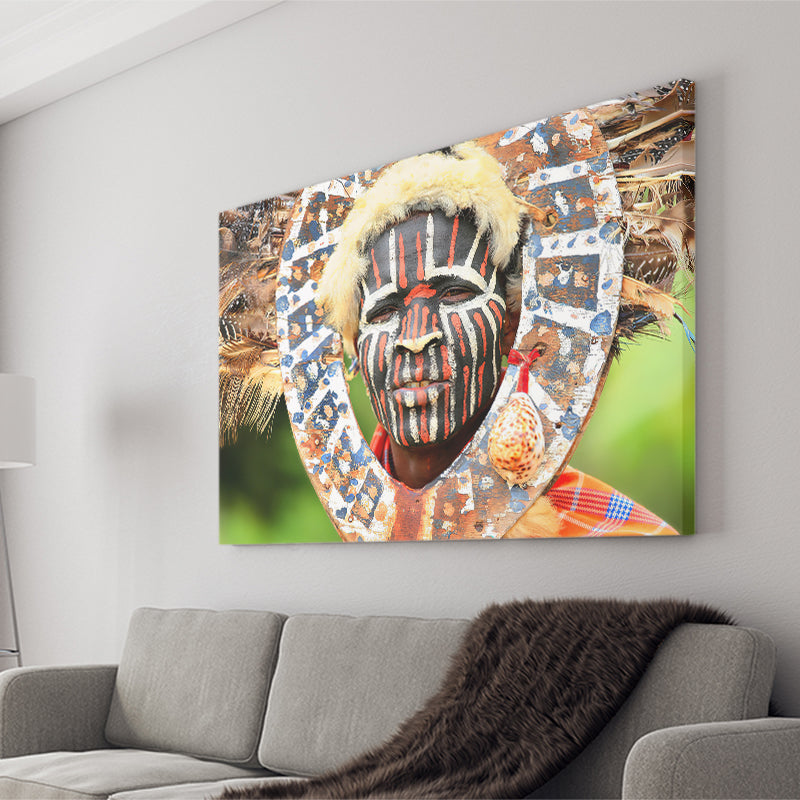 African Kenyan Warrior Canvas Prints Wall Art - Painting Canvas, African Art, Home Wall Decor, Painting Prints, For Sale