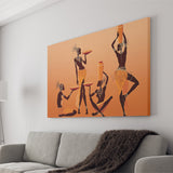 African Ladies w Traditional Clothes Canvas Prints Wall Art - Painting Canvas, African Art, Home Wall Decor, Painting Prints, For Sale