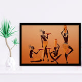 African Ladies w Traditional Clothes Framed Art Prints Wall Decor - Painting Prints, African Art, Home Decor, Framed Picture, For Sale