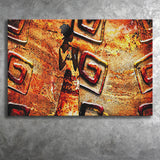 African Lady Abstract Modern Canvas Prints Wall Art - Painting Canvas, African Art, Home Wall Decor, Painting Prints, For Sale