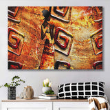 African Lady Abstract Modern Canvas Prints Wall Art - Painting Canvas, African Art, Home Wall Decor, Painting Prints, For Sale