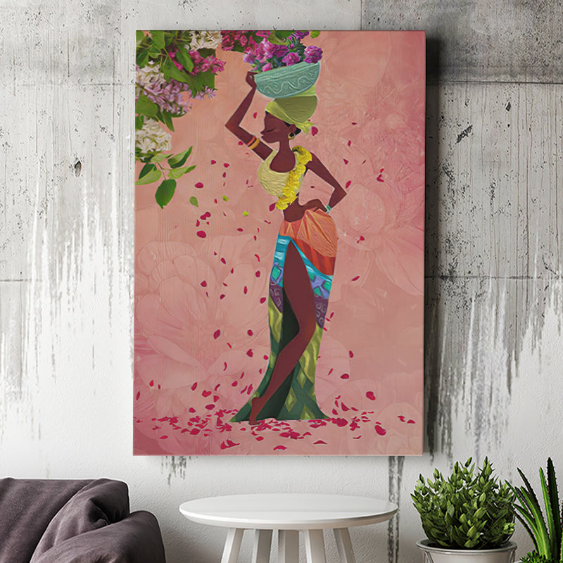 Fashion Woman Canvas, Popular Girl Drinking Coffee Painting, Canvas Pr –  UnixCanvas