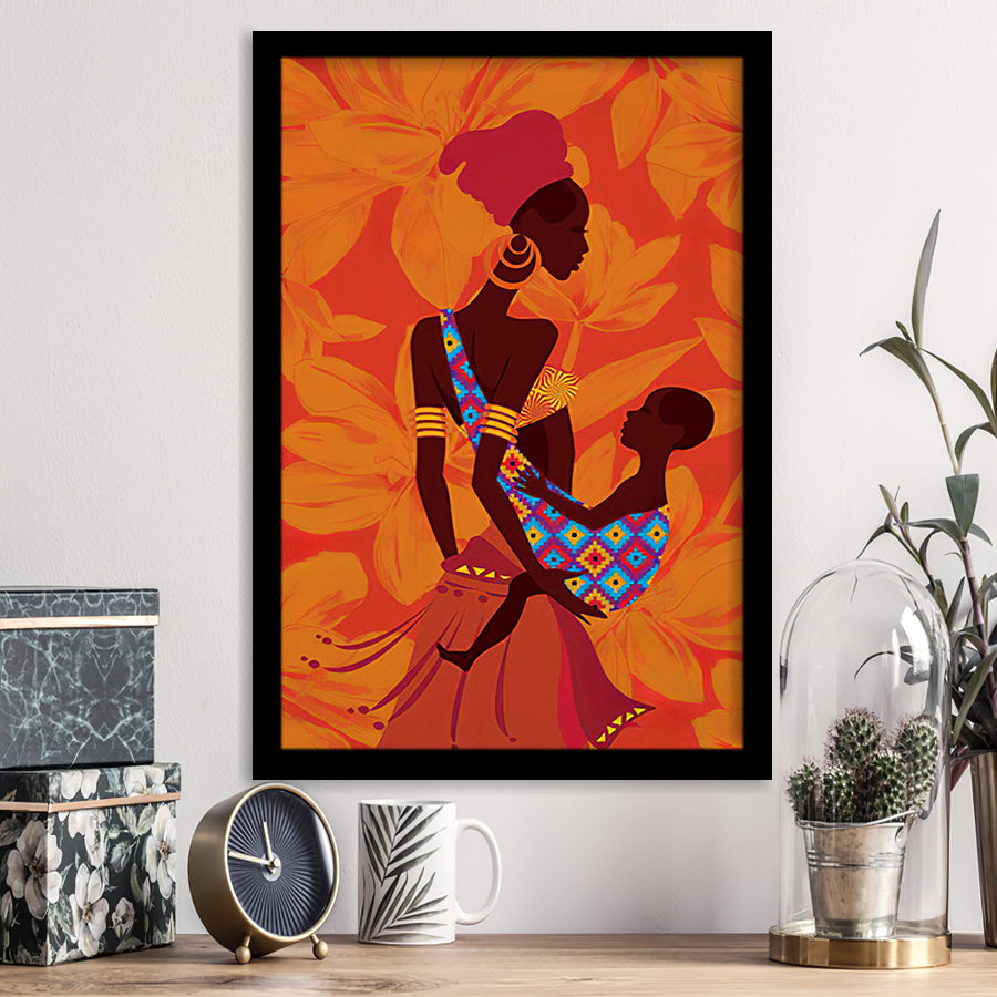 Vintage African Mother and deals Child Framed Print